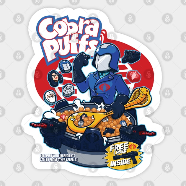 Cobra Puffs Sticker by Jc Jows